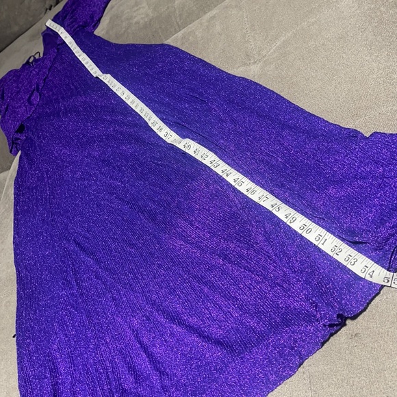 24.-🥰🥰ZARA Metallic Purple Cape Maxi Dress🥰🥰 - Picture 13 of 15